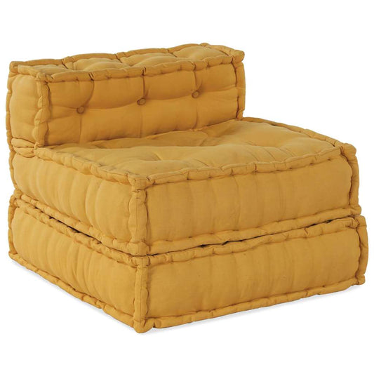 Modulares Sofaelement Gelb 70x70x54 cm Stoff