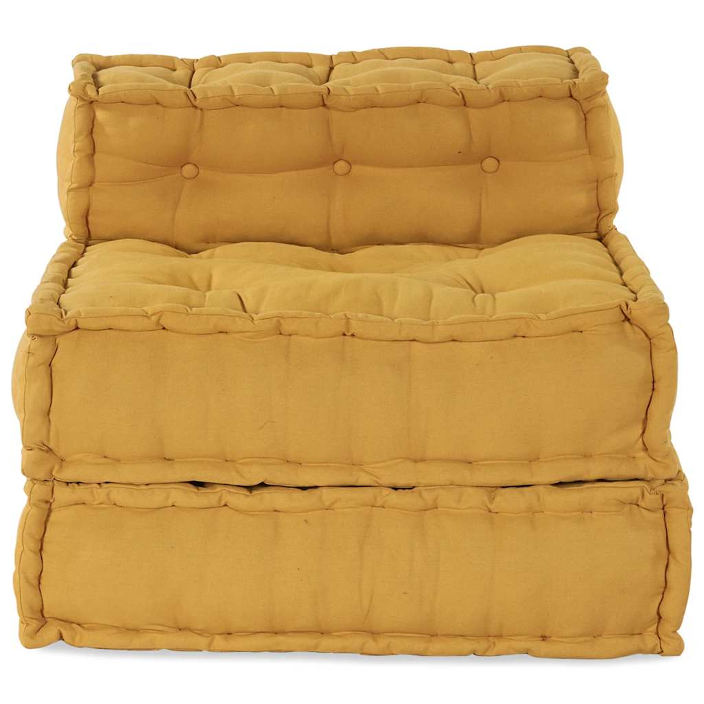 Modular Sofa Element Yellow 70x70x54 cm Fabric
