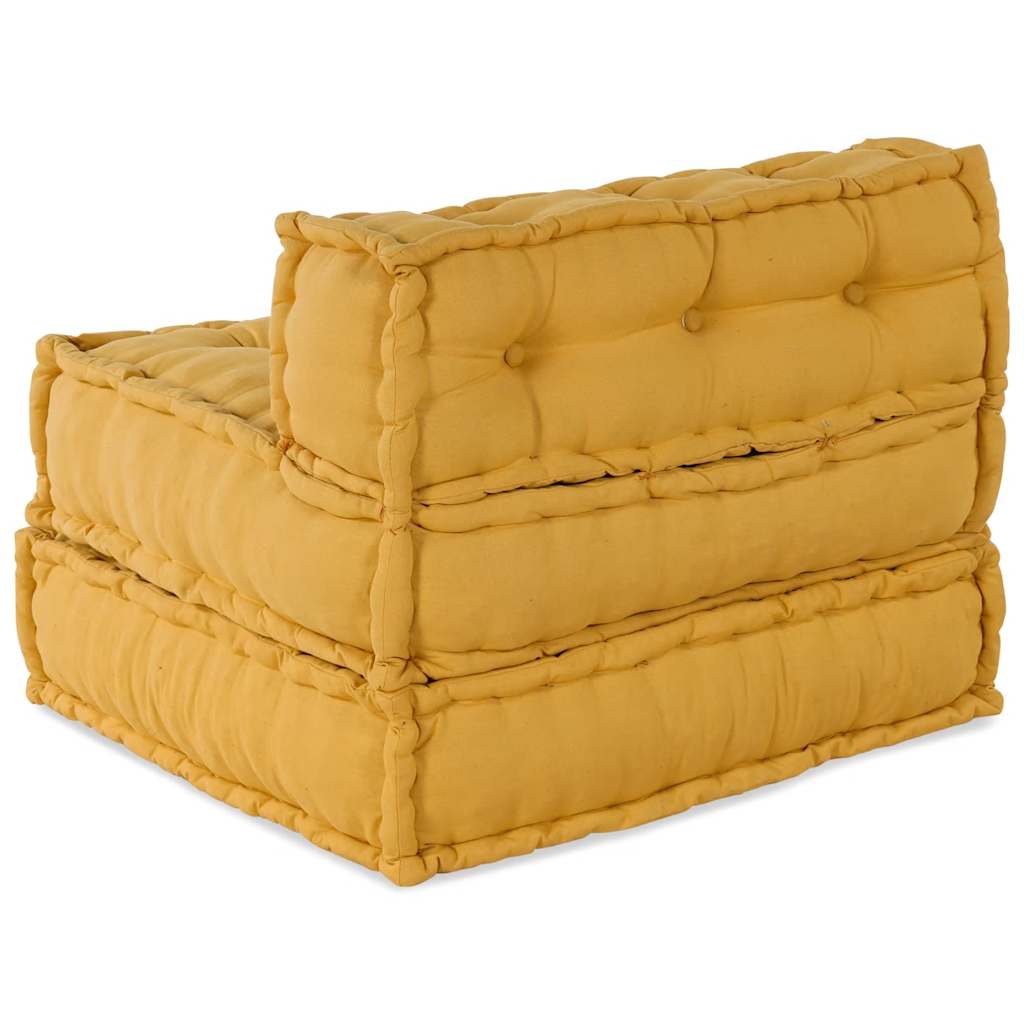 Modular Sofa Element Yellow 70x70x54 cm Fabric