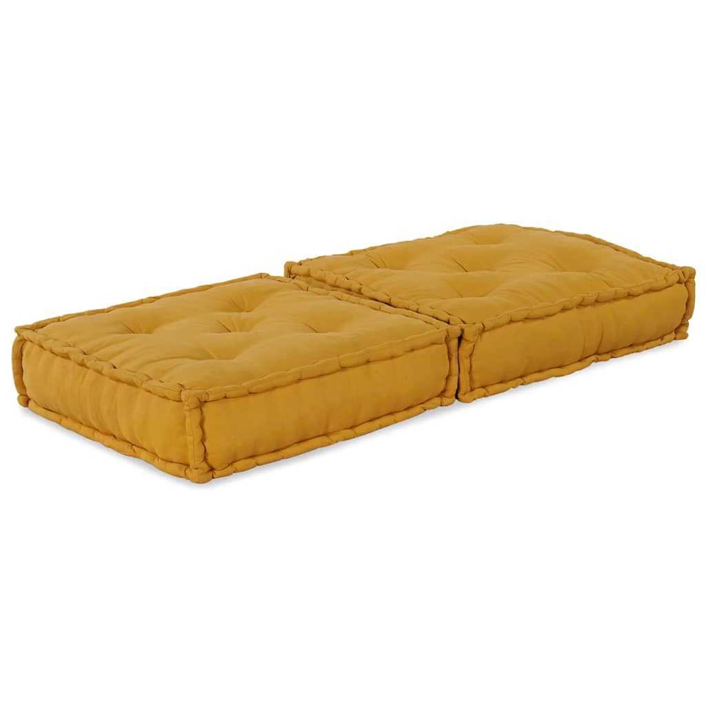 Modular Sofa Element Yellow 70x70x36 cm Fabric