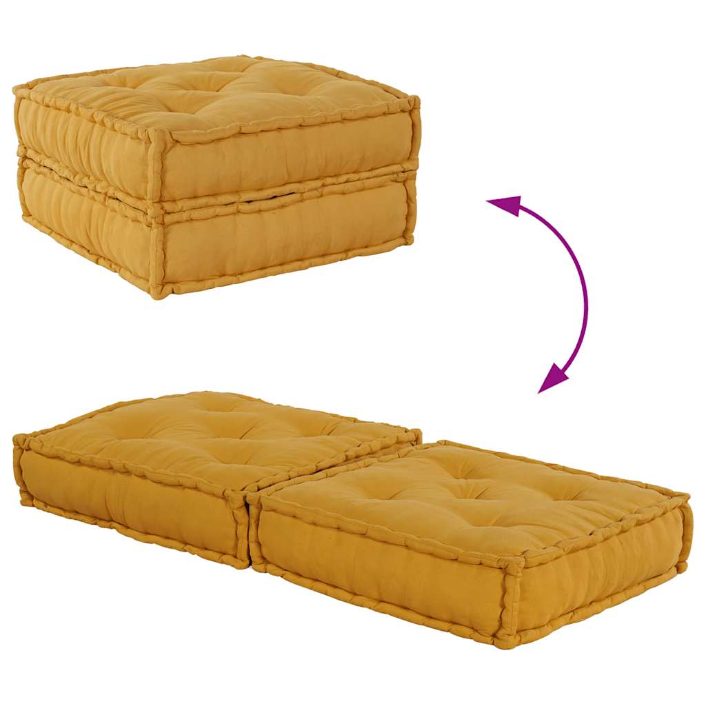 Modular Sofa Element Yellow 70x70x36 cm Fabric