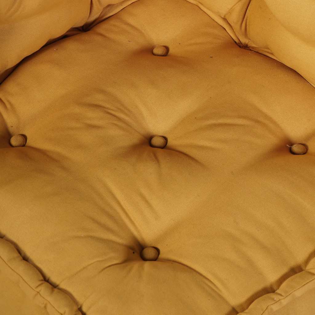 2-Seater Modular Sofa Yellow 140x70x36 cm Fabric