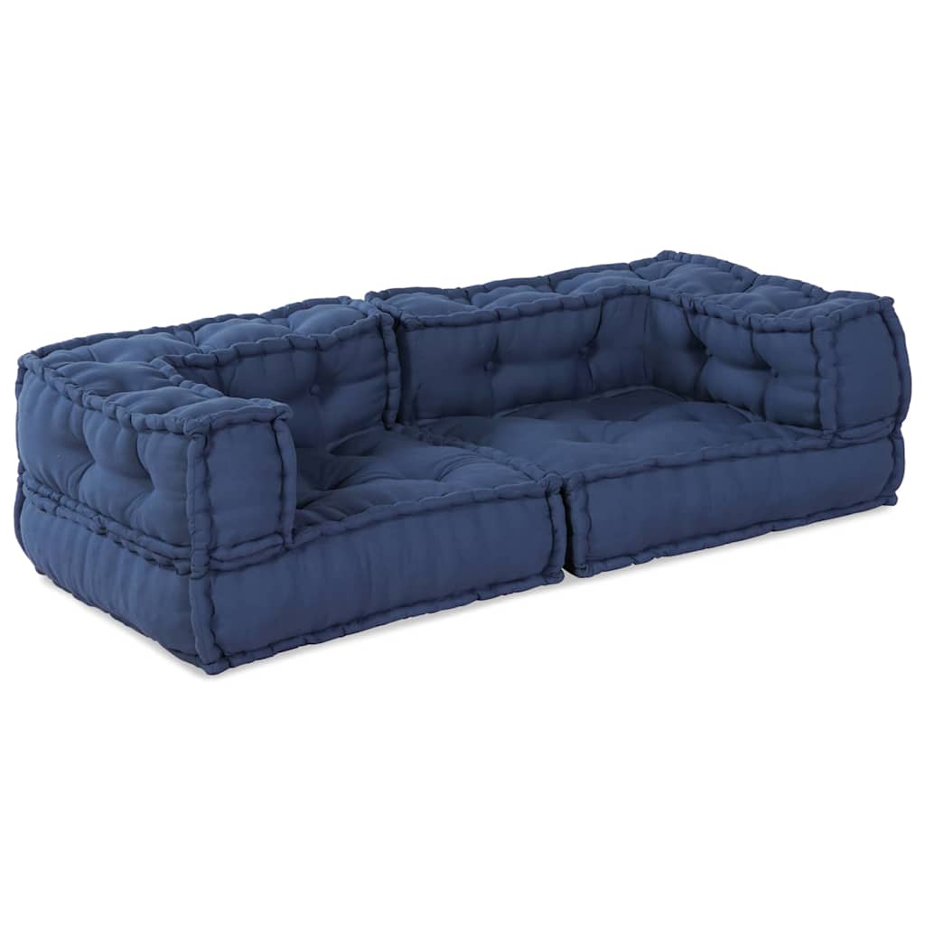Canapé modulable 3 pcs Indigo 140 x 70 x 36 cm Tissu