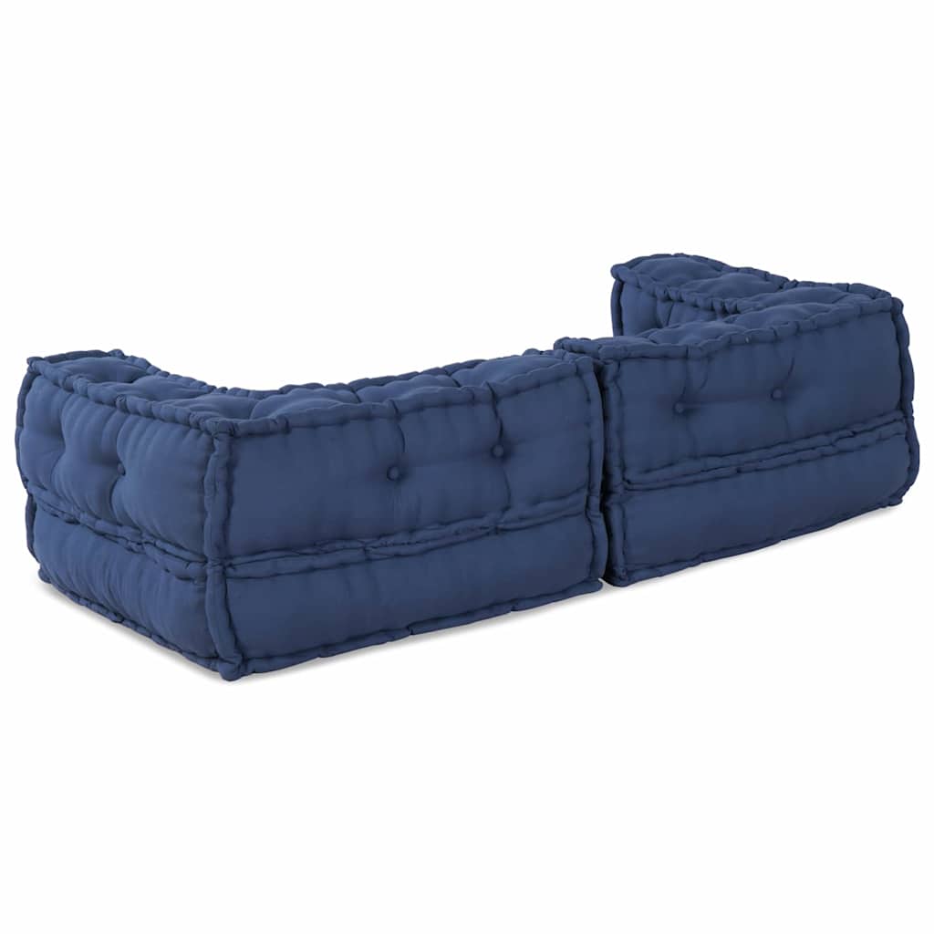 Canapé modulable 3 pcs Indigo 140 x 70 x 36 cm Tissu