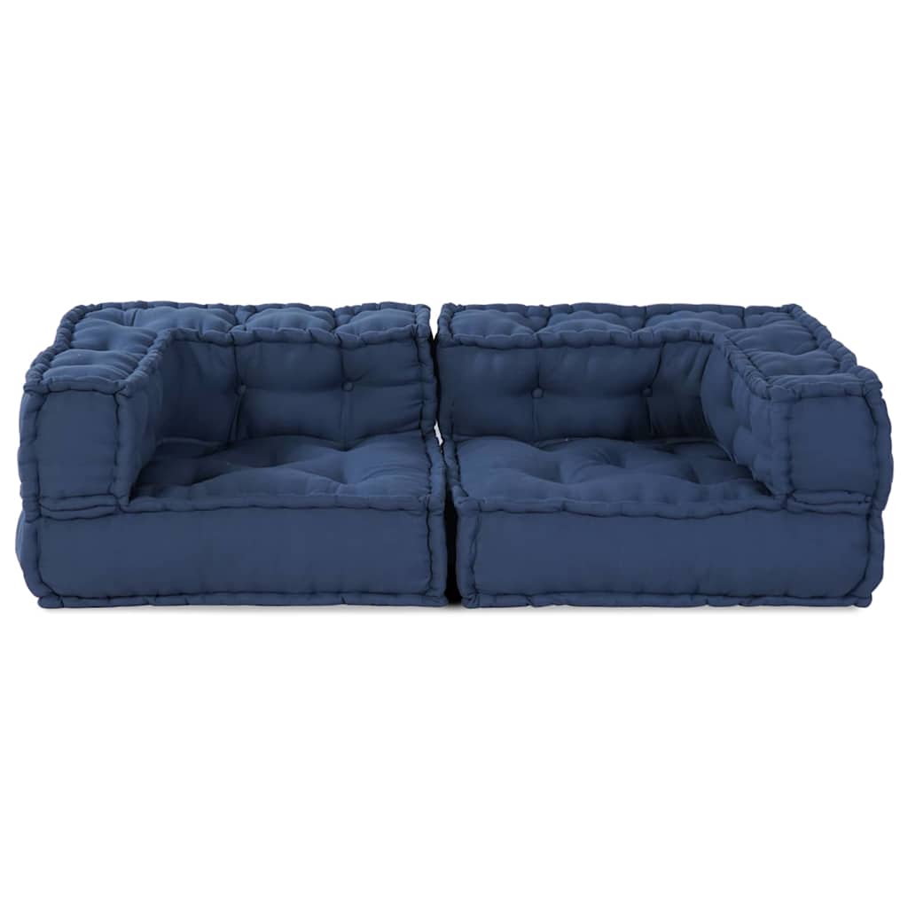 Canapé modulable 3 pcs Indigo 140 x 70 x 36 cm Tissu