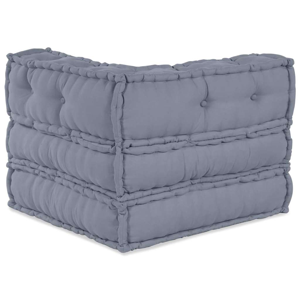 Canapé d'angle modulable gris 70 x 70 x 56 cm Tissu