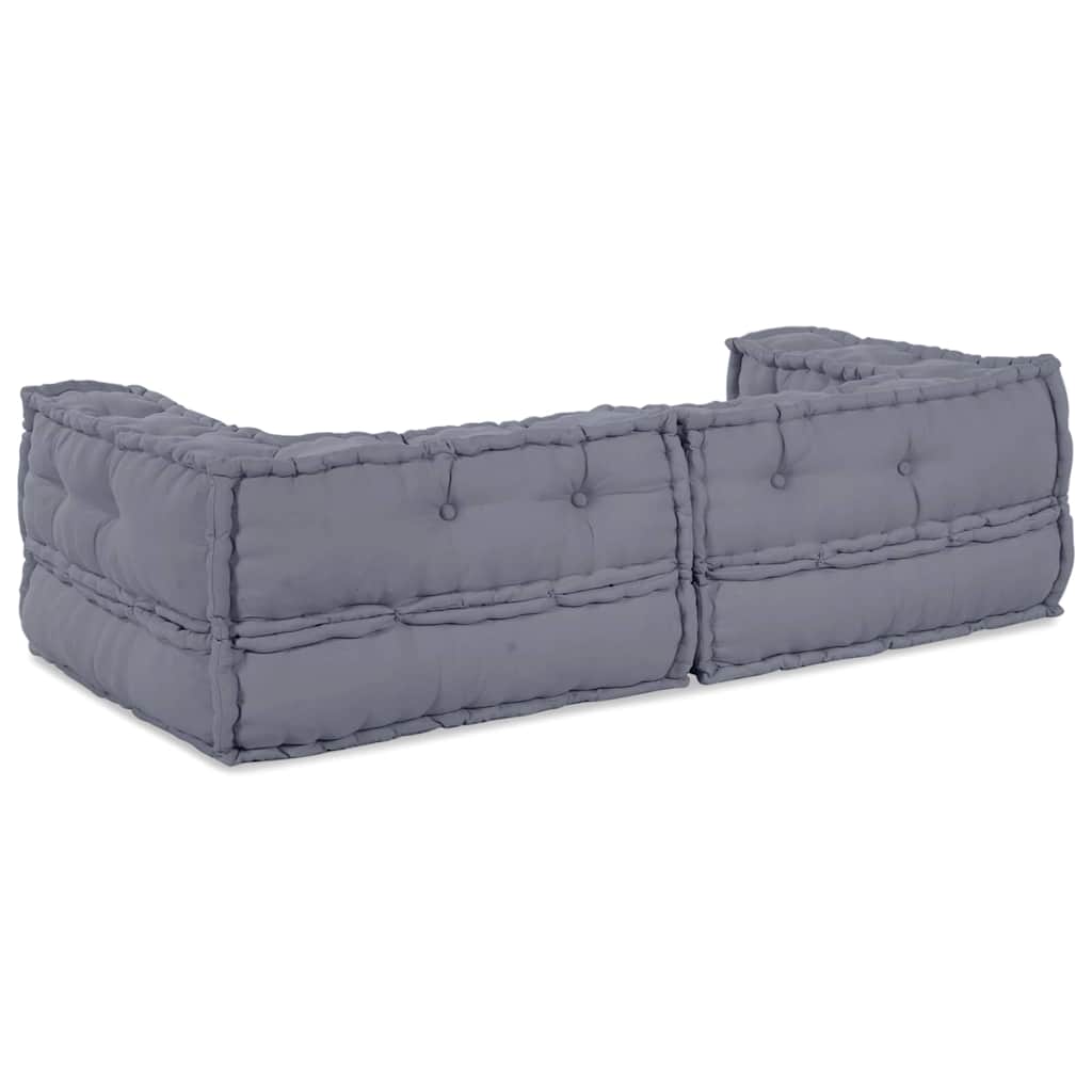 Modulares Sofa 3 pcs Grau 140 x 70 x 36 cm Stoff