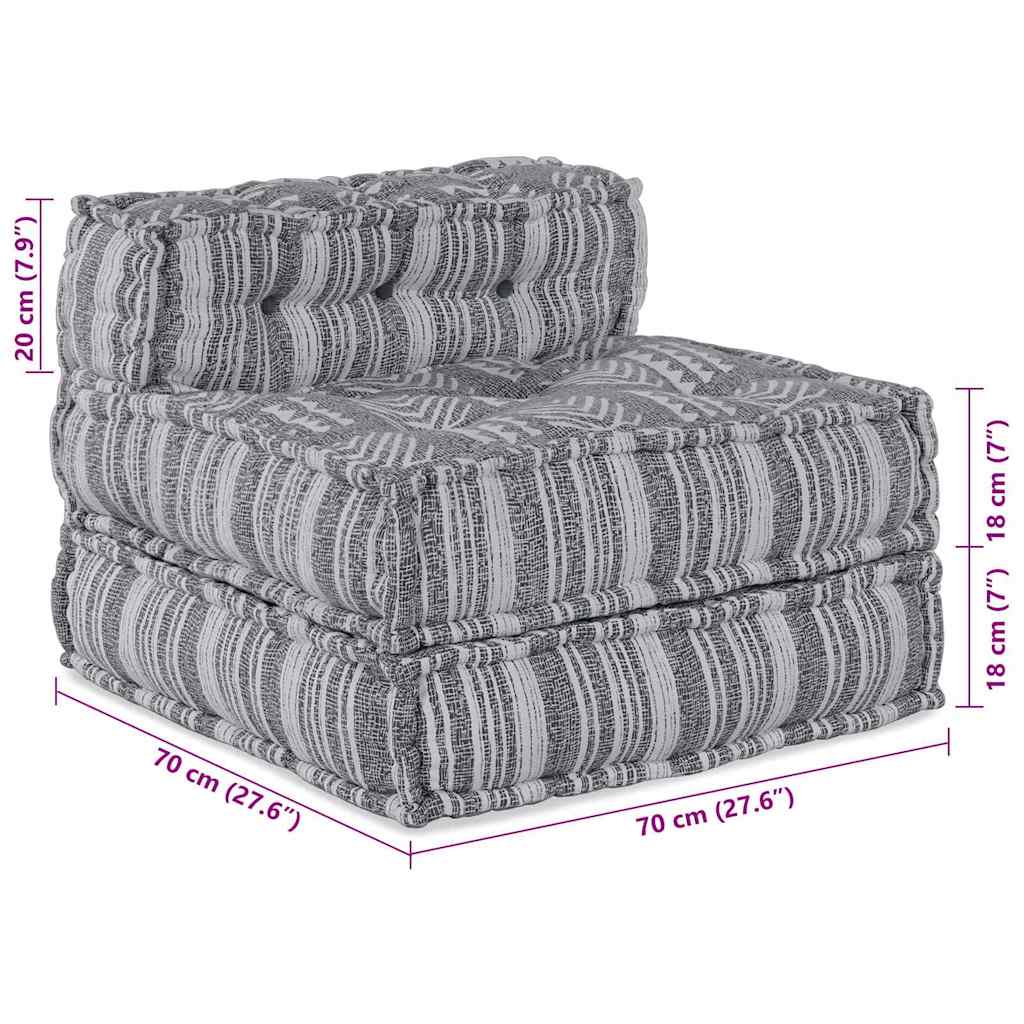 Canapé modulable gris Imprimé 70 x 70 x 56 cm Tissu