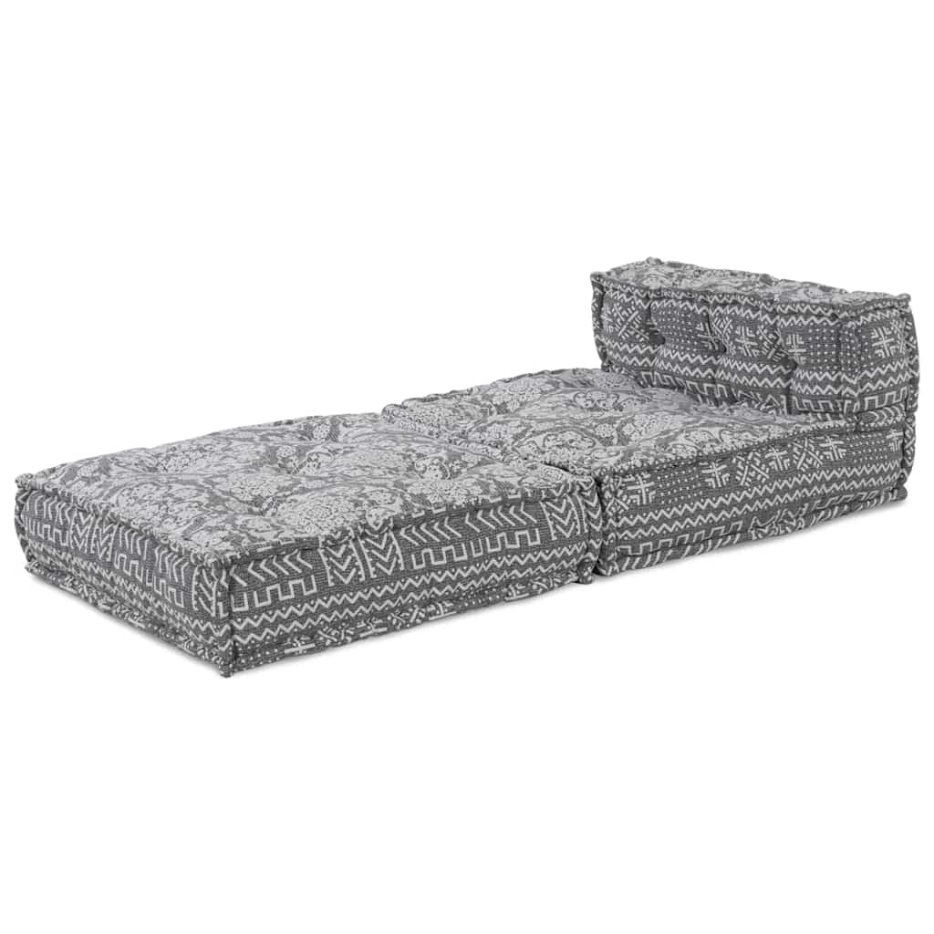 Canapé modulaire gris clair 70 x 70 x 56 cm Tissu