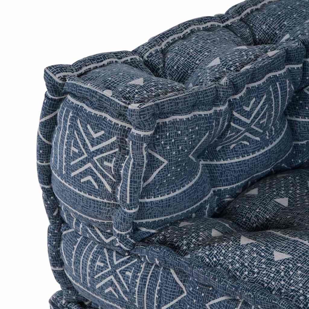 Modular Sofa Indigo Print 70 x 70 x 56 cm Fabric