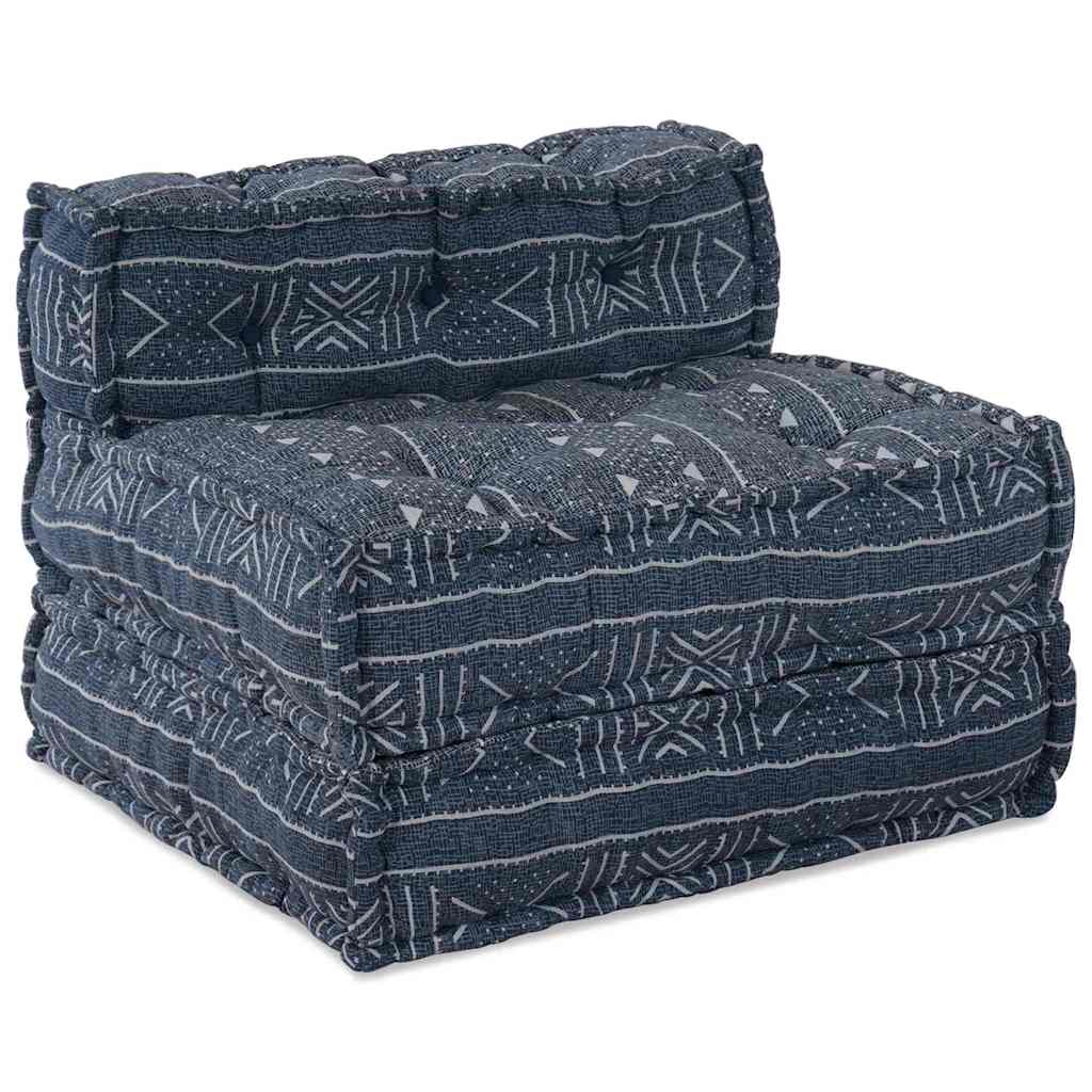 Modular Sofa Indigo Print 70 x 70 x 56 cm Fabric