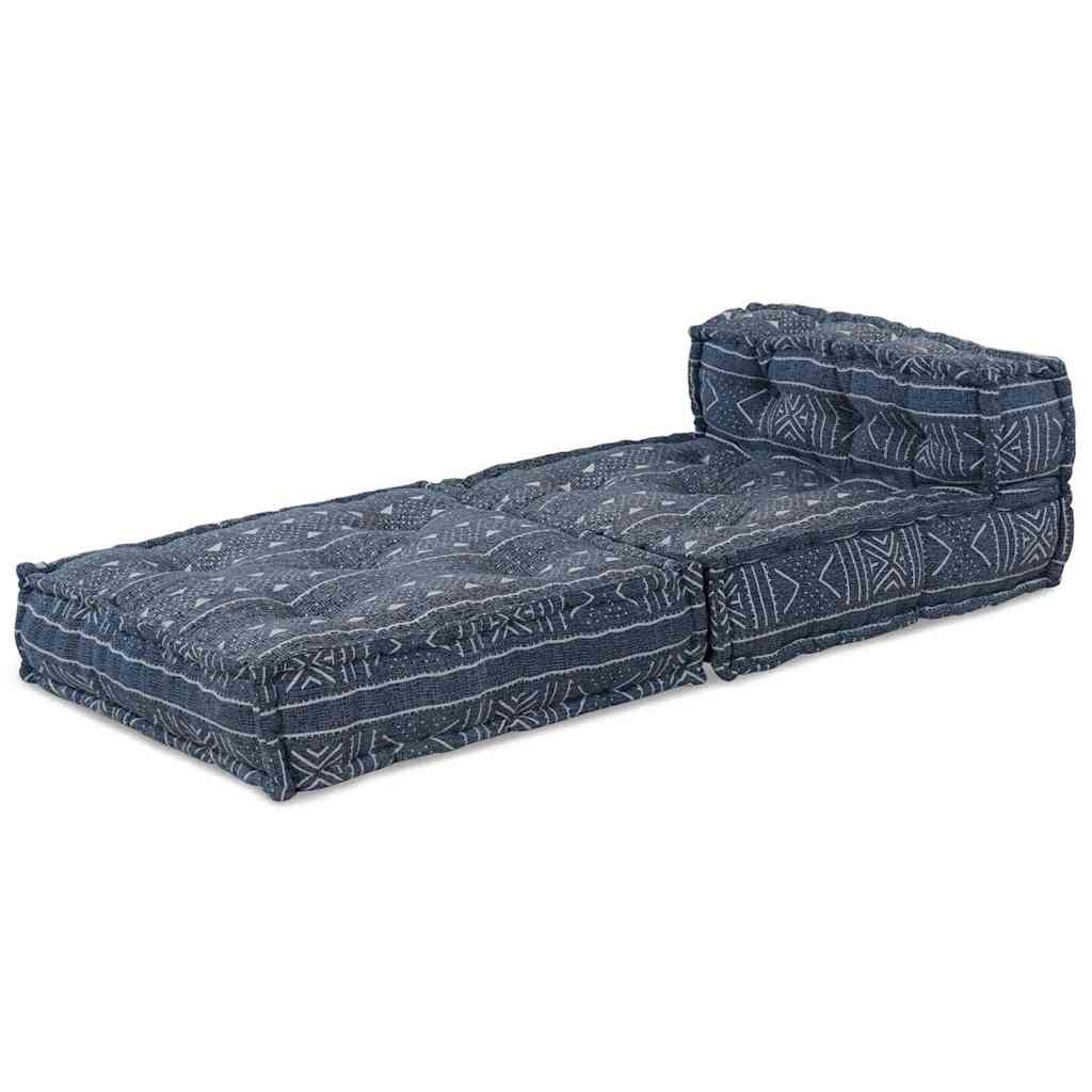 Modular Sofa Indigo Print 70 x 70 x 56 cm Fabric