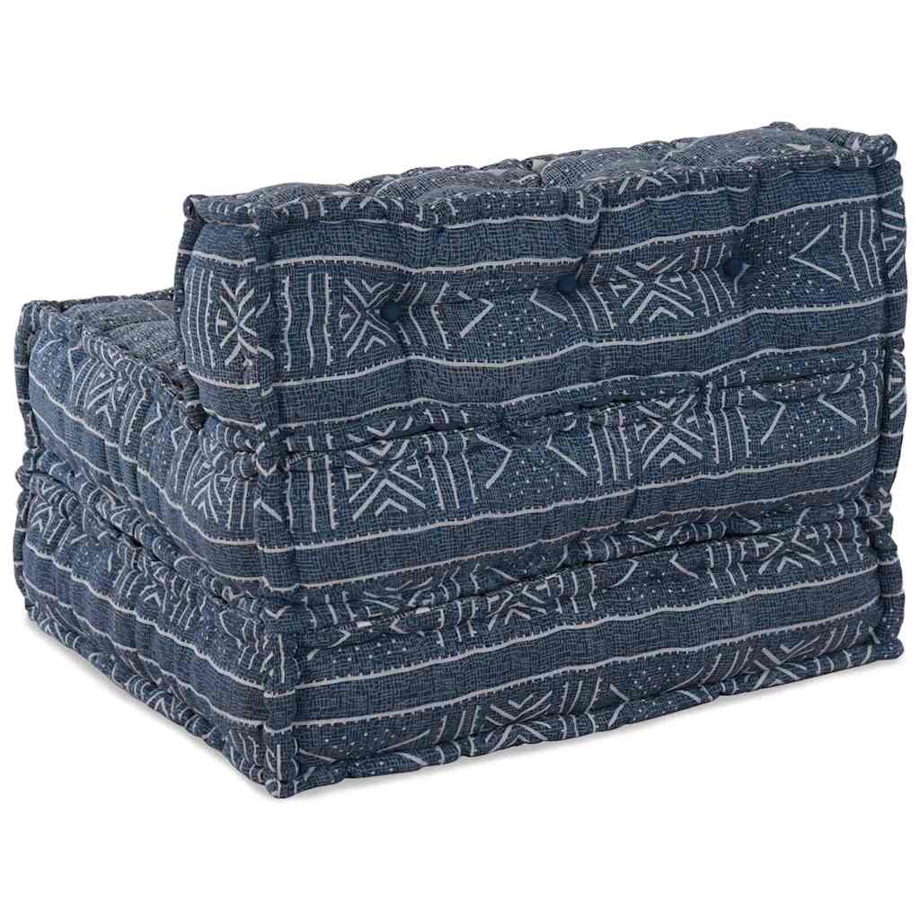 Modular Sofa Indigo Print 70 x 70 x 56 cm Fabric