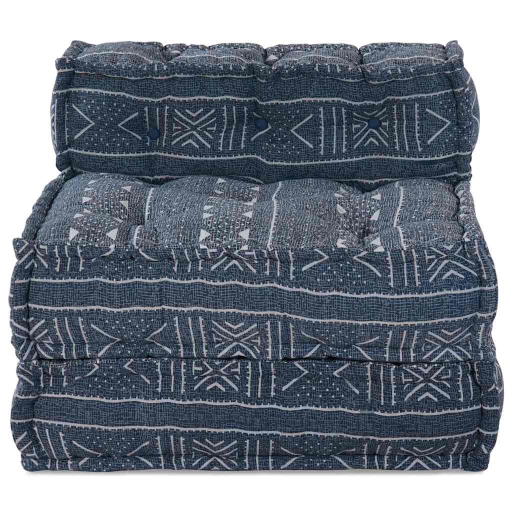 Modular Sofa Indigo Print 70 x 70 x 56 cm Fabric