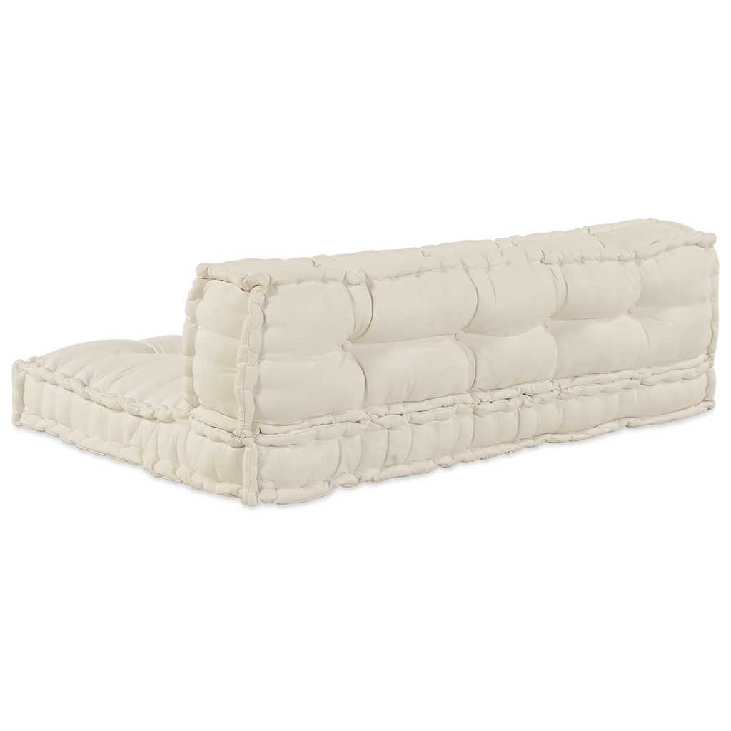 Modulares Sofa 2 pcs Creme 120 x 80 x 38 cm Stoff