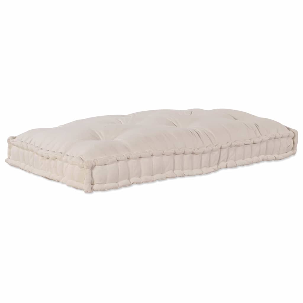 Modulares Sofa Creme 120 x 80 x 12 cm Stoff