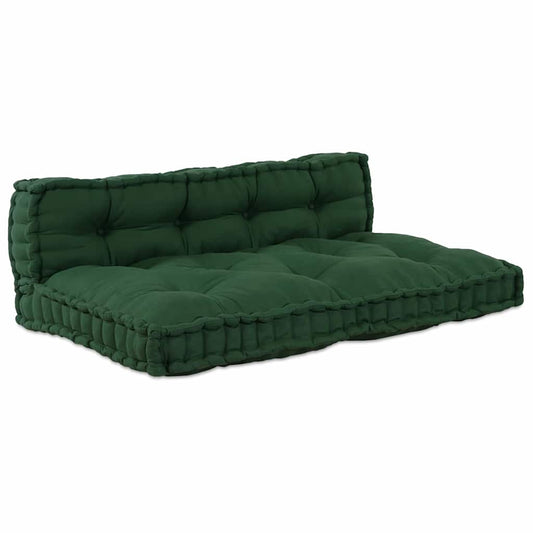 Coussin de canapé palette en tissu vert