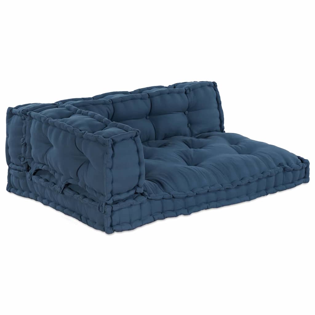 Canapé modulable 3 pcs Indigo 120 x 80 x 38 cm Tissu