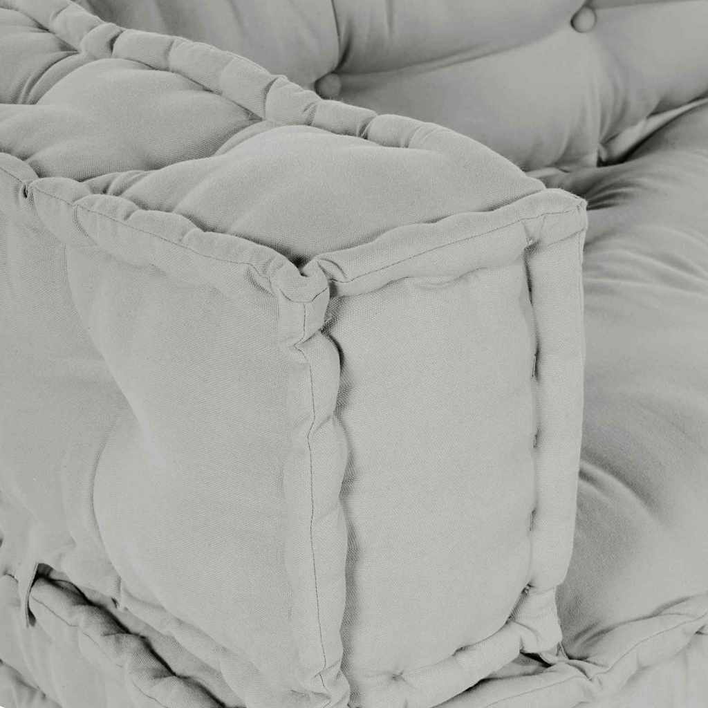 Canapé modulaire 3 pcs Gris 120 x 80 x 38 cm Tissu