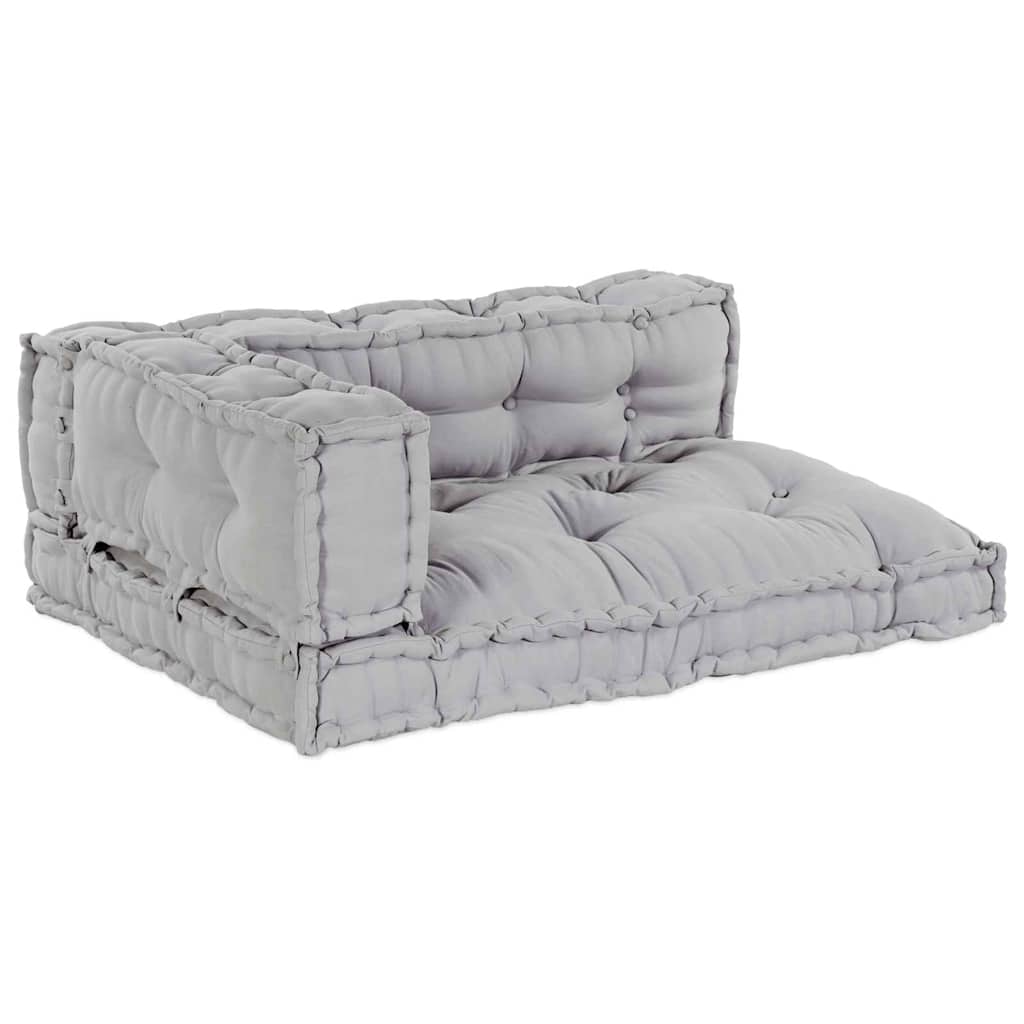 Canapé modulaire 3 pcs Gris 120 x 80 x 38 cm Tissu