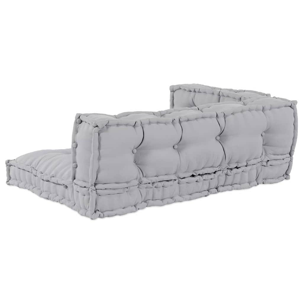 Canapé modulaire 3 pcs Gris 120 x 80 x 38 cm Tissu