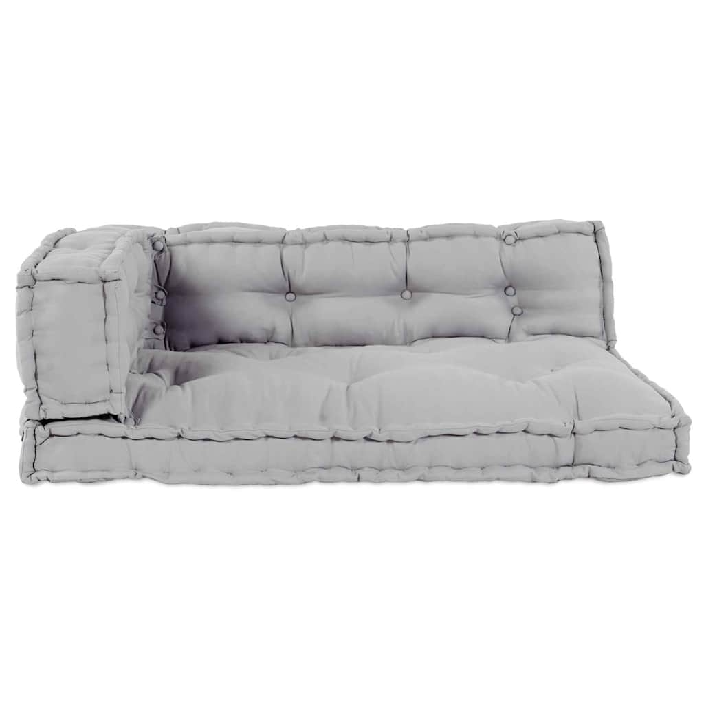 Canapé modulaire 3 pcs Gris 120 x 80 x 38 cm Tissu