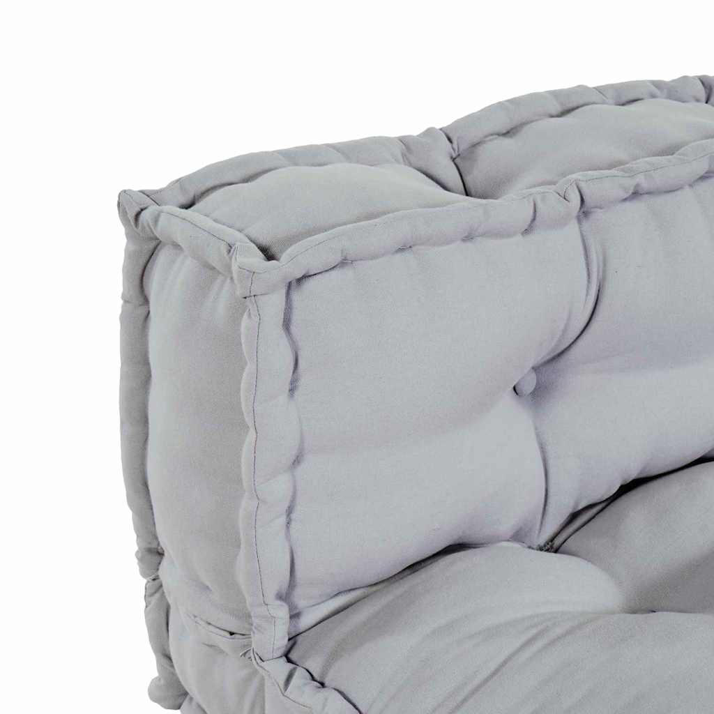 Modular Sofa 2 pcs Grey 120 x 80 x 38 cm Fabric