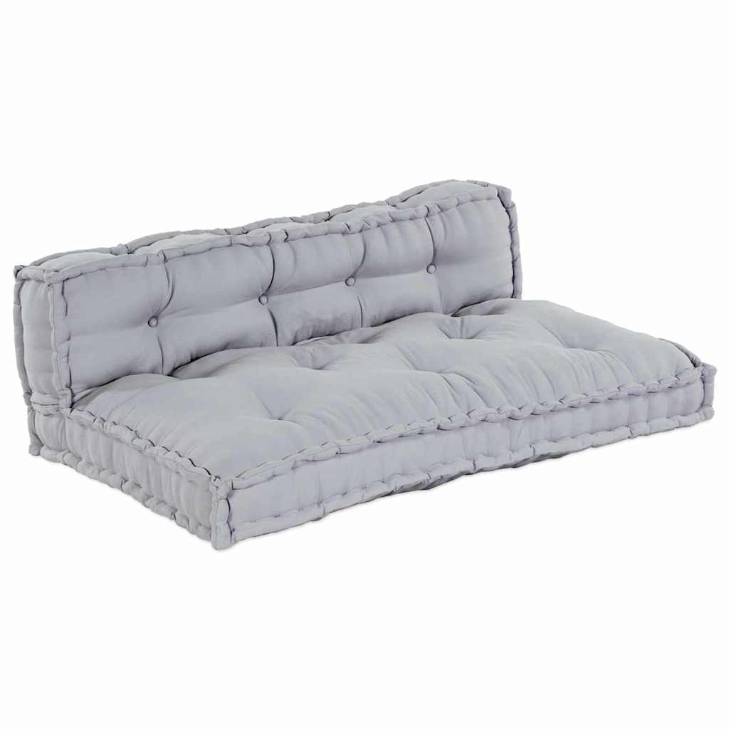 Modular Sofa 2 pcs Grey 120 x 80 x 38 cm Fabric