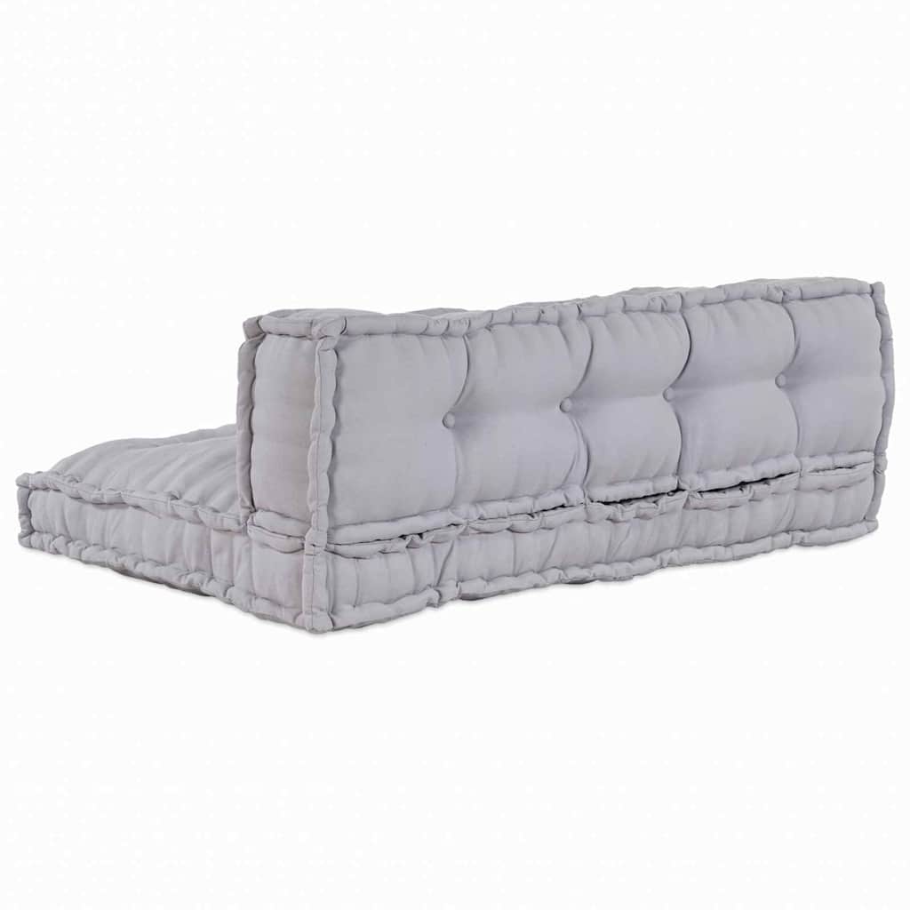 Modular Sofa 2 pcs Grey 120 x 80 x 38 cm Fabric