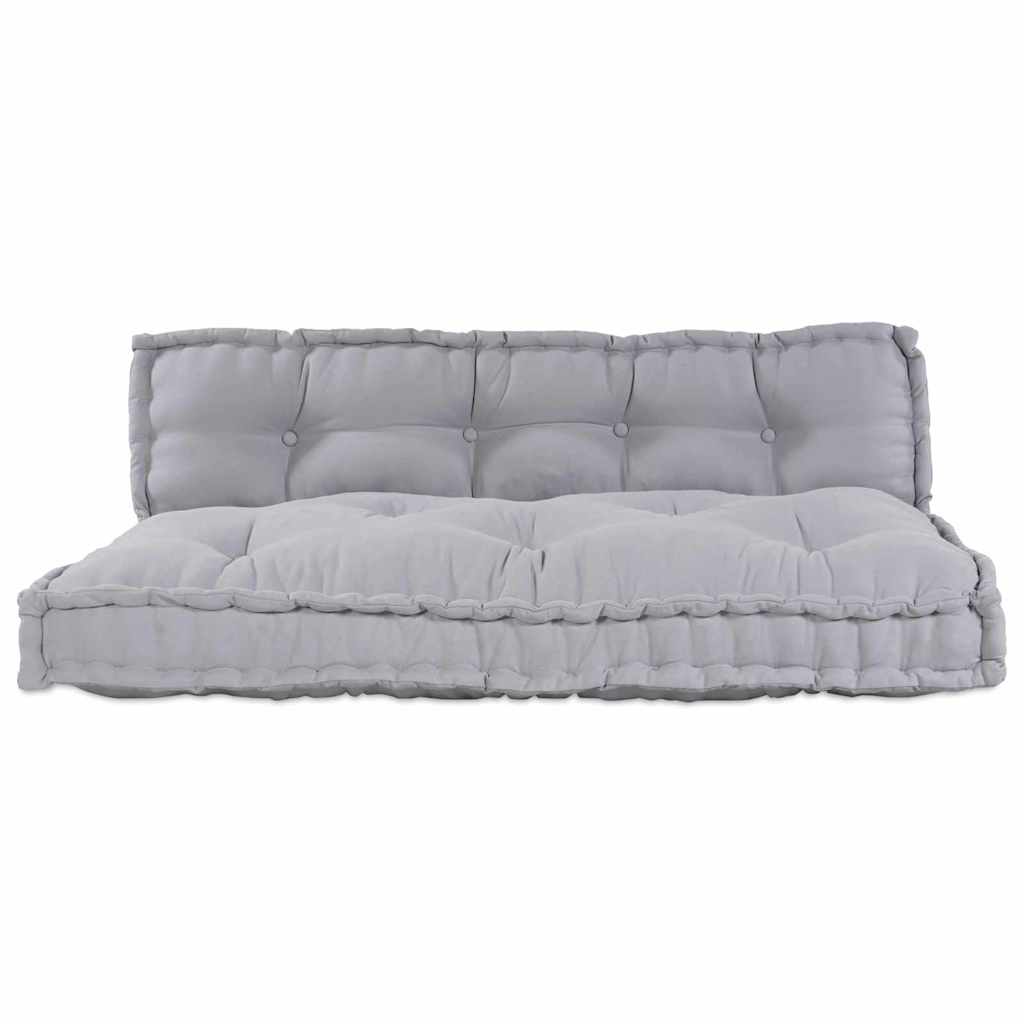 Modular Sofa 2 pcs Grey 120 x 80 x 38 cm Fabric