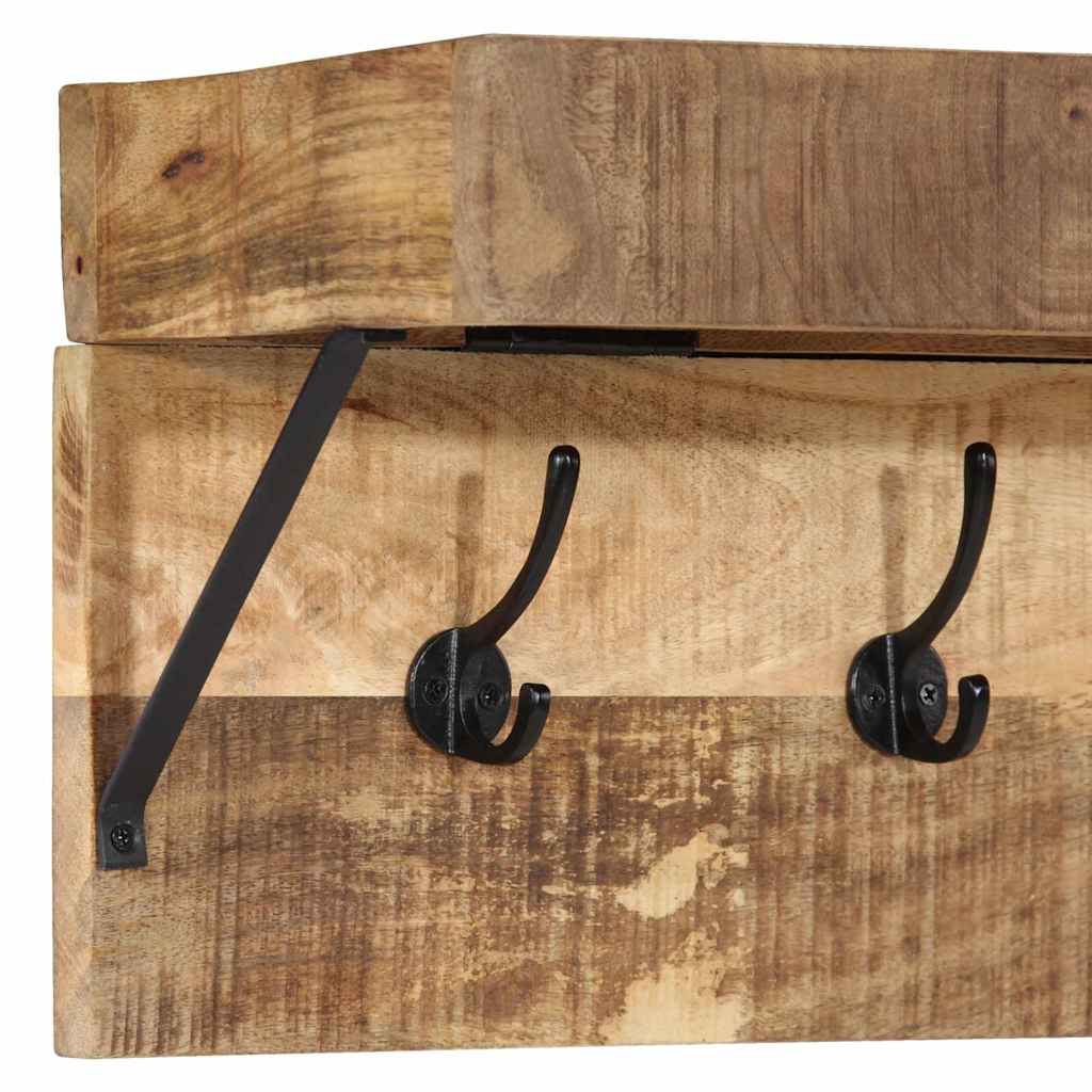 Coat Rack Brown 73 x 19 x 23 cm Solid Mango Wood