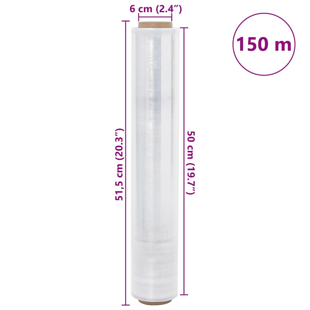 Film étirable 6 pcs Transparent 30 μm 50 cm x 150 m