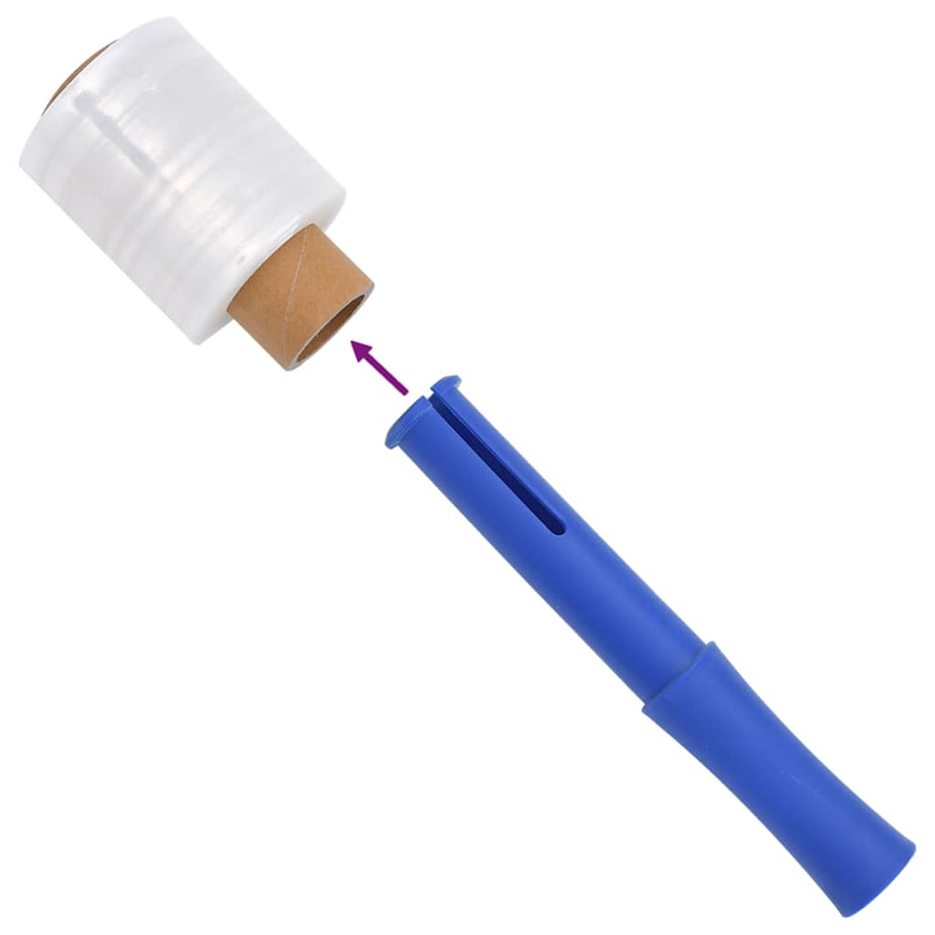 Stretch film with handle, 10 pcs, transparent, 23 µm, 50 cm x 150 m