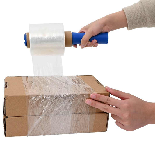 Stretch film with handle, 10 pcs, transparent, 23 µm, 50 cm x 150 m