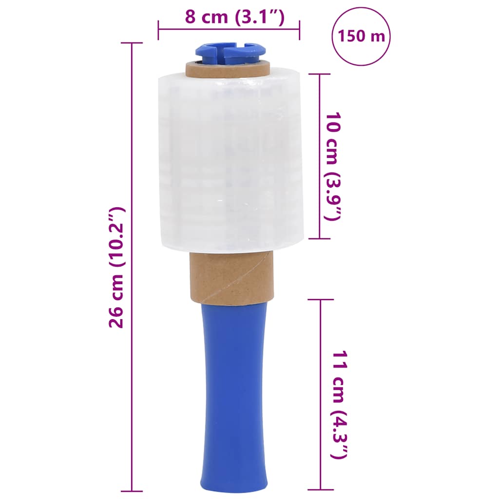 Films étirables 50 pcs. Transparent 23 μm 10 cm x 150 m