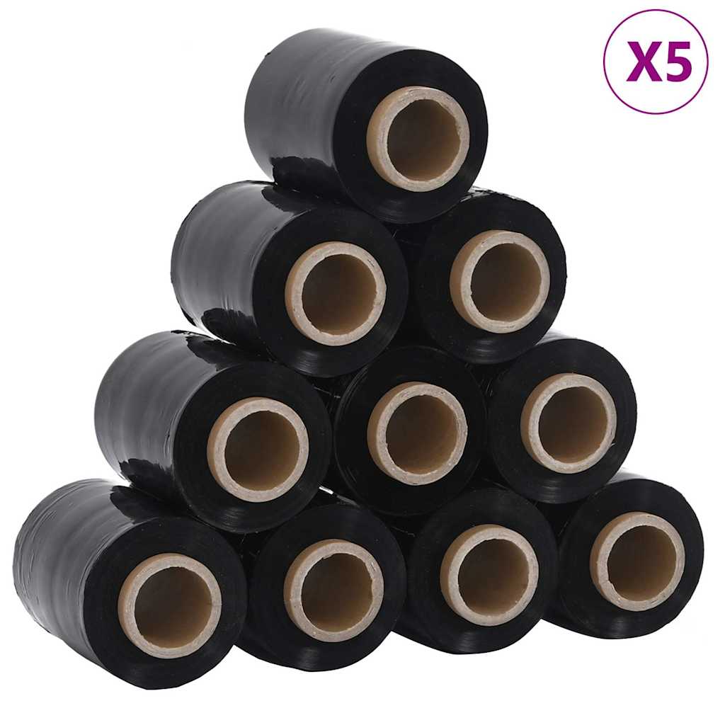Films étirables 50 pcs. Noir 23 μm 10 cm x 150 m