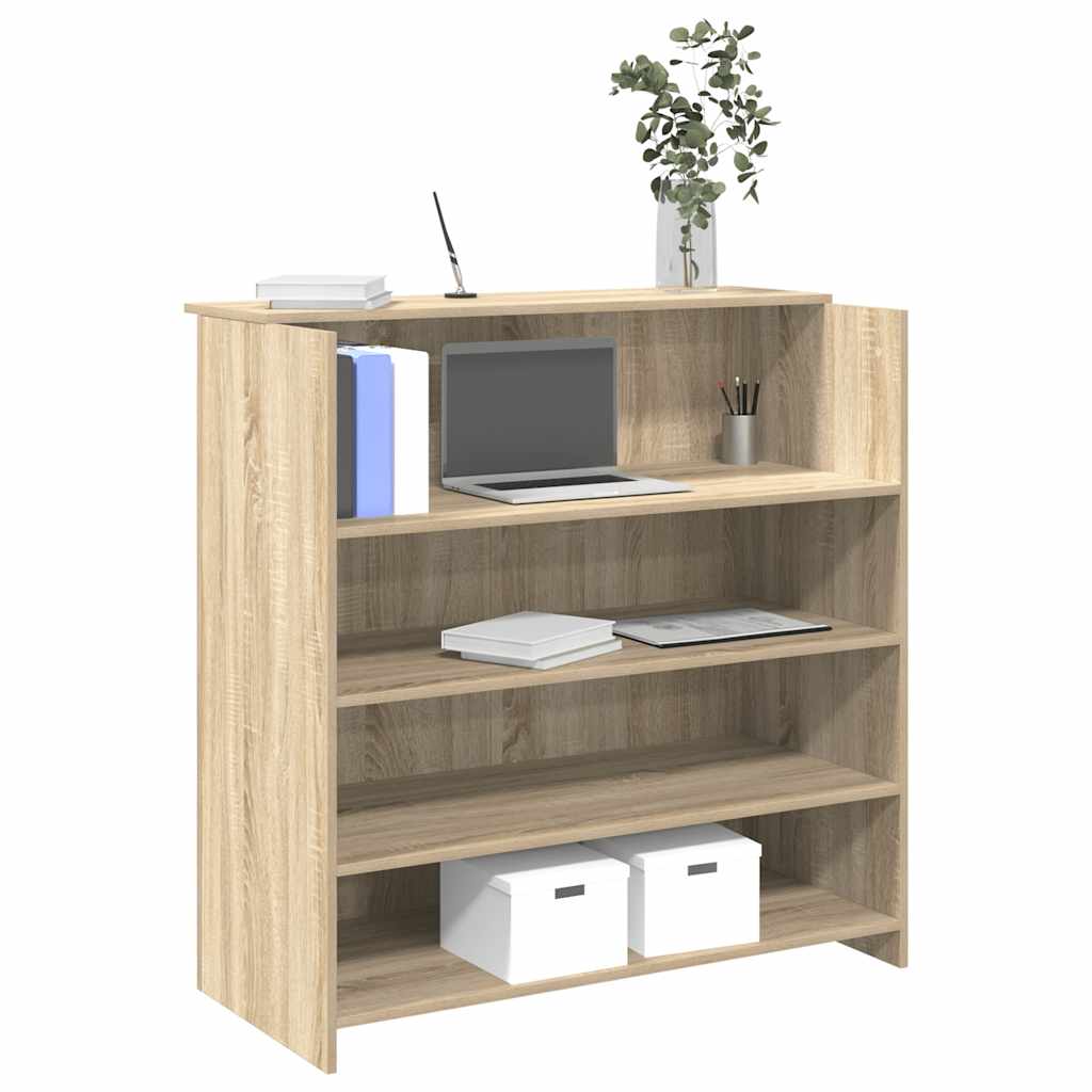 Reception Desk Sonoma Oak 100 x 50 x 103.5 cm Engineered Wood