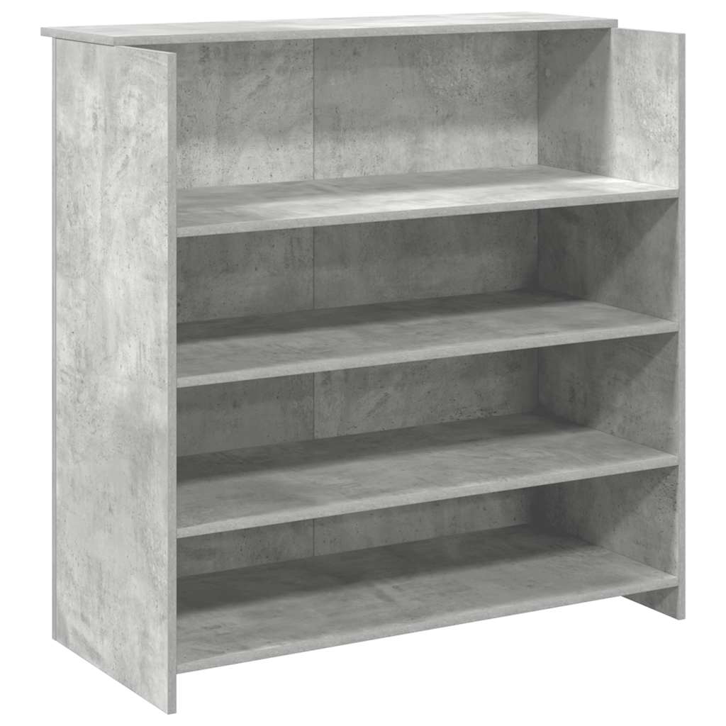 Reception Desk Concrete Grey 100x50x103.5 cm Wood Material