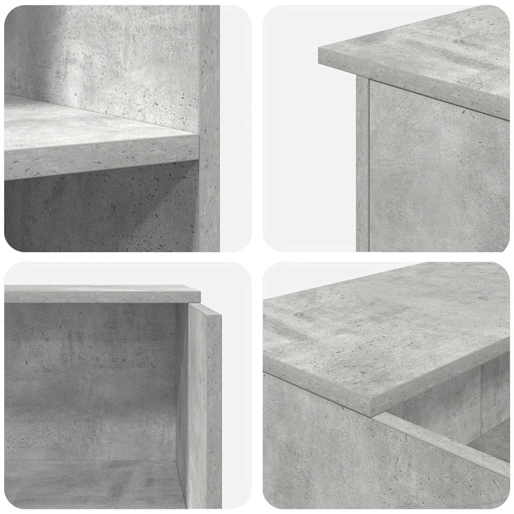 Reception Desk Concrete Grey 100x50x103.5 cm Wood Material