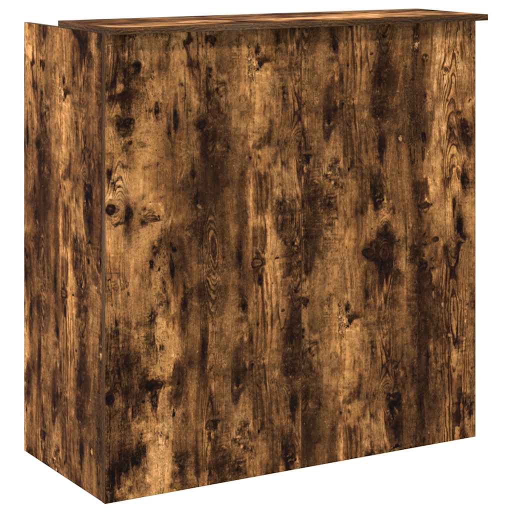 Reception Counter Smoked Oak 100x50x103.5 cm Wood Composite