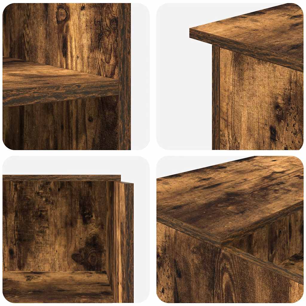 Reception Counter Smoked Oak 100x50x103.5 cm Wood Composite