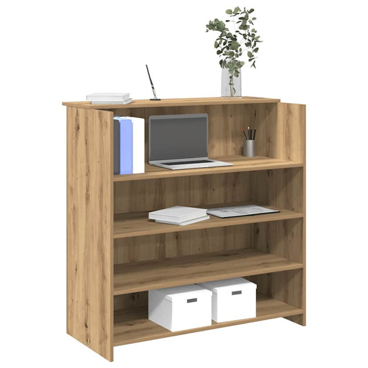 Comptoir d'accueil chêne Artisan 100x50x103,5 cm Panneau de bois