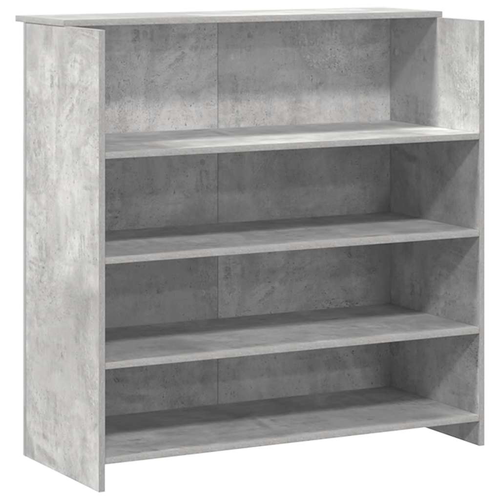 Reception Counter Concrete Grey 180x50x103.5 cm Wood-Based Material