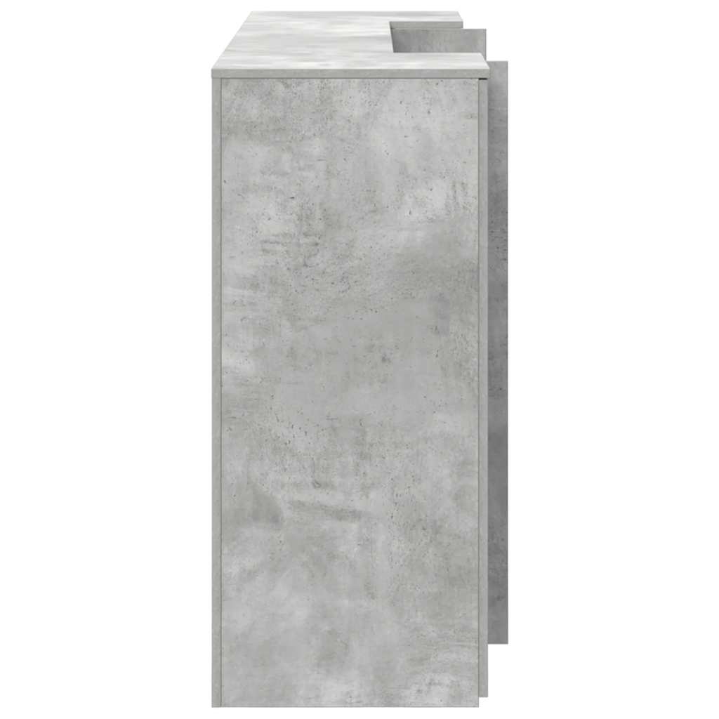 Reception Counter Concrete Grey 180x50x103.5 cm Wood-Based Material