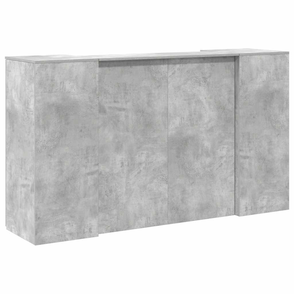 Reception Counter Concrete Grey 180x50x103.5 cm Wood-Based Material