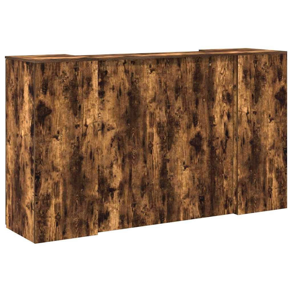 Empfangstheke Räuchereiche 180x50x103,5 cm Holzwerkstoff