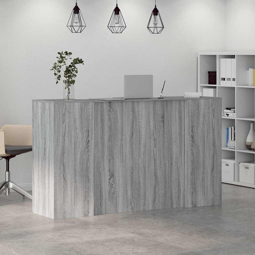 Empfangstheke Grau Sonoma 180x50x103,5 cm Holzwerkstoff