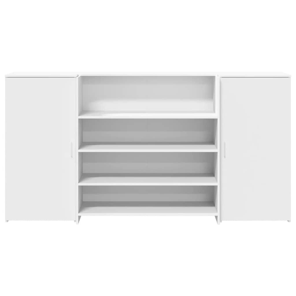 White Reception Desk 200 x 50 x 103.5 cm Wood-based Material