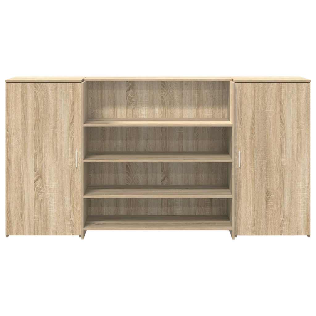 Comptoir de réception chêne Sonoma 200x50x103,5 cm Panneau de particules