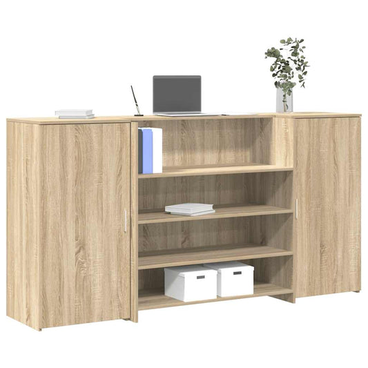 Reception Desk Sonoma Oak 200x50x103.5 cm Wood Material